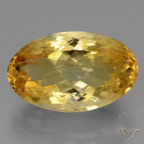 12.85ct 자연스러운 다크 골든 황수정, 타원형, VVS