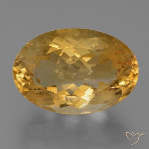 10.94ct 자연스러운 딥 골든 오렌지 황수정, 타원형, VVS