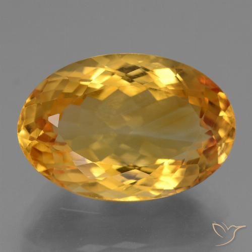 9.46ct 자연스러운 다크 오렌지-골드 황수정, 타원형, VVS-VS