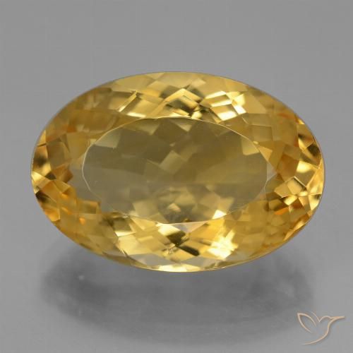 10.67ct 자연스러운 미디엄 골든 황수정, 타원형, VVS