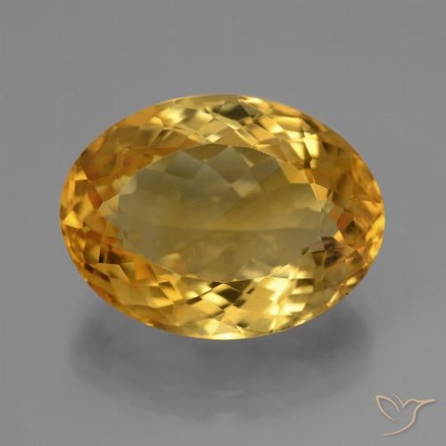 11.77ct 자연스러운 딥 골든 오렌지 황수정, 타원형, VVS