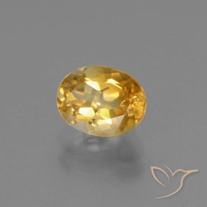 1.33캐럿 천연 오렌지-골드 시트린, 타원형 컷, 8.1×6.1 mm, VS