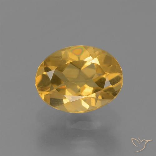 1.15ct 자연스러운 딥 골든 오렌지 황수정, 타원형, VS