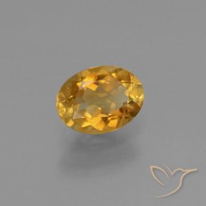 1.05캐럿 천연 오렌지-골드 시트린, 타원형 컷, 7.8×5.8 mm, VS