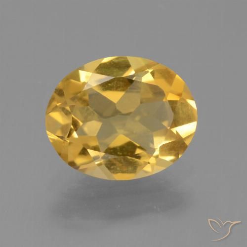 1.84ct 자연스러운 골든 오렌지 황수정, 타원형, VVS-VS