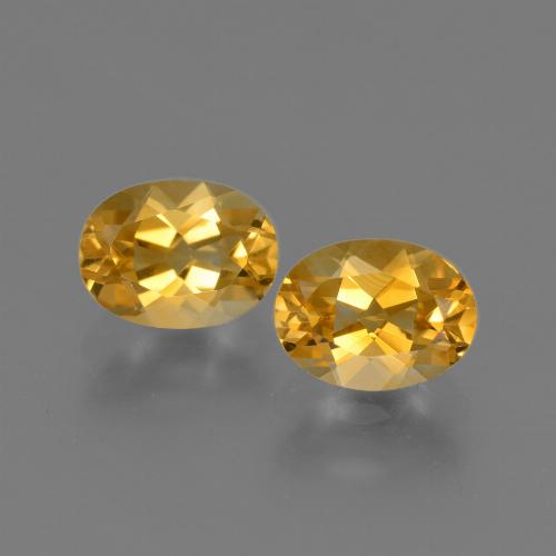 2.38캐럿 천연 딥 골든 오렌지 시트린 보석, 타원형 컷, 8.1×6 mm, VVS