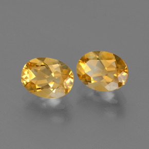 2.38캐럿 천연 딥 골든 오렌지 시트린 보석, 타원형 컷, 8.1×6 mm, VVS