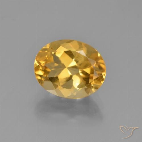 2.58캐럿 천연 라이트 오렌지-골드 시트린, 타원형 컷, 9.9×8 mm, VVS-VS
