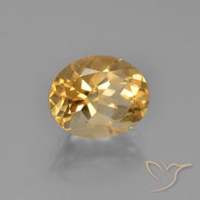 2.54캐럿 천연 라이트 오렌지-골드 시트린, 타원형 컷, 9.9×8.1 mm, VVS