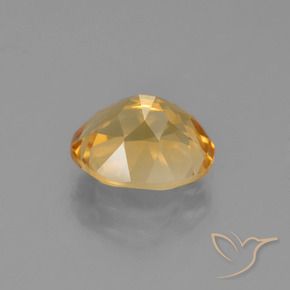2.54캐럿 천연 라이트 오렌지-골드 시트린, 타원형 컷, 9.9×8.1 mm, VVS