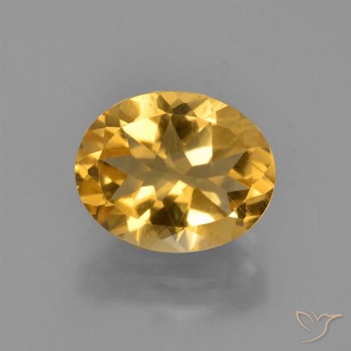 2.68ct 자연스러운 딥 골든 오렌지 황수정, 타원형, VVS-VS