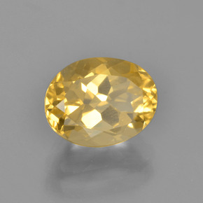 2.62캐럿 천연 골든 시트린, 타원형 컷, 10×7.8 mm, VVS-VS