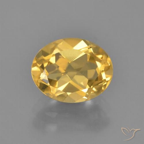 2.65ct 자연스러운 골든 오렌지 황수정, 타원형, VVS
