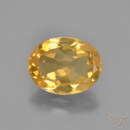 2.06ct 자연스러운 미디엄 골든 황수정, 타원형, VVS-VS