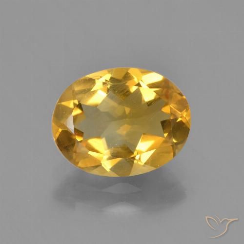 2.15ct 자연스러운 미디엄 골든 황수정, 타원형, VVS-VS