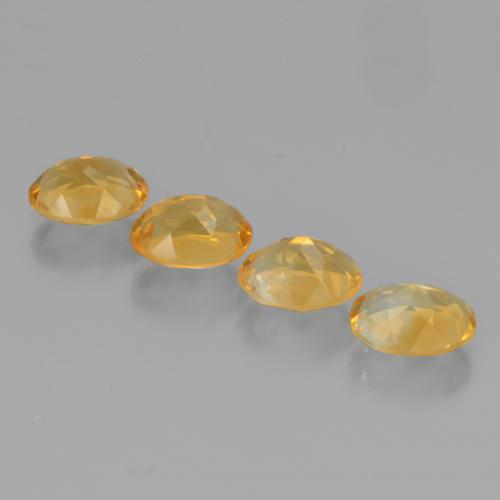 4.14캐럿 천연 딥 골든 오렌지 시트린 보석, 타원형 컷, 7.7×5.9 mm, VS