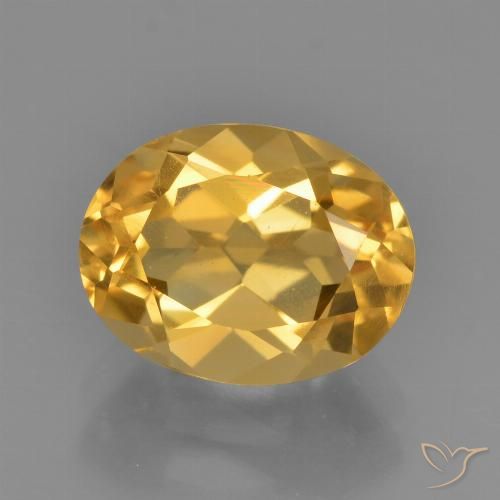 2.40ct 자연스러운 골든 오렌지 황수정, 타원형, VS