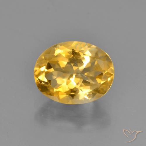 2.15ct 자연스러운 골든 황수정, 타원형, VS