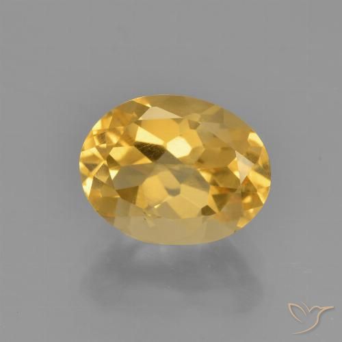 2.41ct 자연스러운 브라이트 골드 황수정, 타원형, VVS