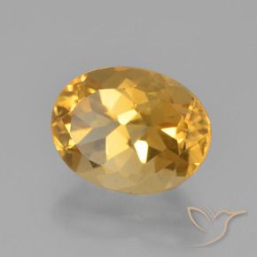 2.60캐럿 천연 딥 골든 오렌지 시트린, 타원형 컷, 10.2×7.9 mm, VVS