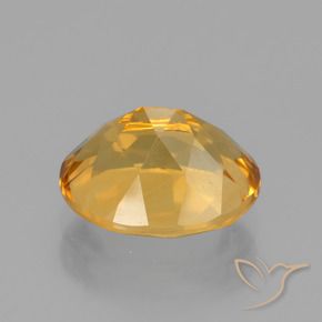 2.60캐럿 천연 딥 골든 오렌지 시트린, 타원형 컷, 10.2×7.9 mm, VVS