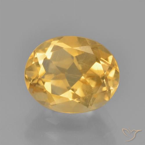 2.57ct 자연스러운 브라이트 골드 황수정, 타원형, VS
