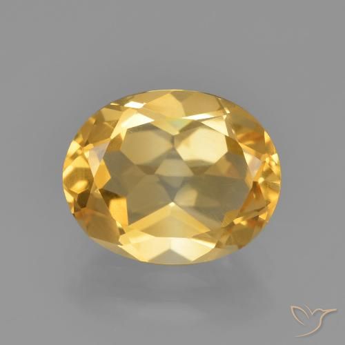 2.13ct 자연스러운 미디엄 골든 황수정, 타원형, VVS-VS