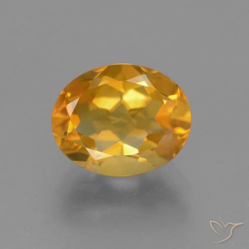 2.31ct 자연스러운 미디엄 오렌지 황수정, 타원형, VVS-VS
