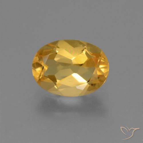 1.78ct 자연스러운 오렌지-골드 황수정, 타원형, VVS-VS