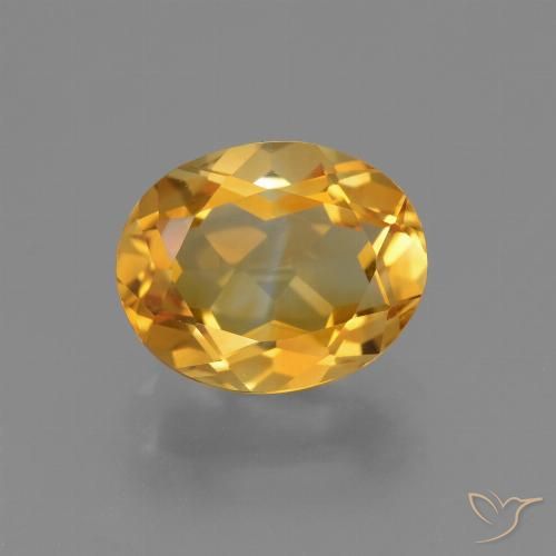 2.40ct 자연스러운 오렌지-골드 황수정, 타원형, VVS
