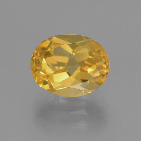 2.80캐럿 천연 브라이트 골드 시트린, 타원형 컷, 10×8 mm, VVS-VS