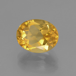 2.80캐럿 천연 브라이트 골드 시트린, 타원형 컷, 10×8 mm, VVS-VS