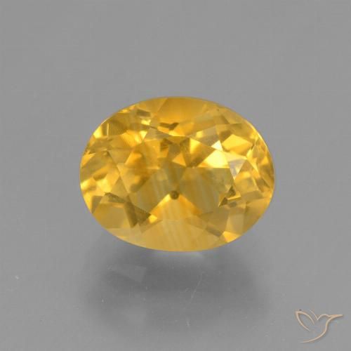 2.57ct 자연스러운 브라이트 골드 황수정, 타원형, VVS-VS