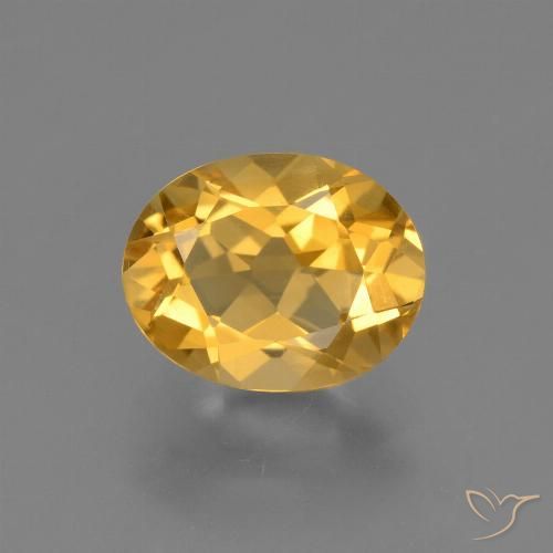2.26ct 자연스러운 브라이트 골드 황수정, 타원형, VVS
