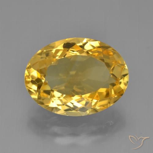 6.16ct 자연스러운 골든 황수정, 타원형, VVS