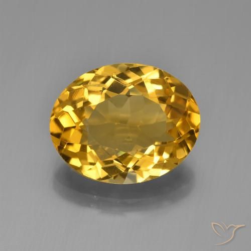4.59ct 자연스러운 골든 황수정, 타원형, VVS