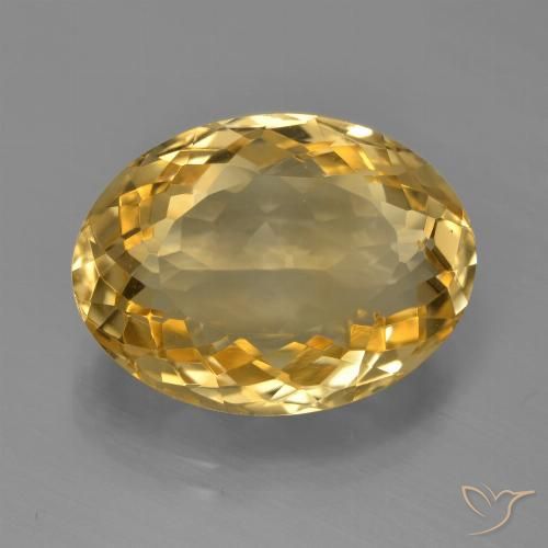 7.96ct 자연스러운 골든 황수정, 타원형, VVS