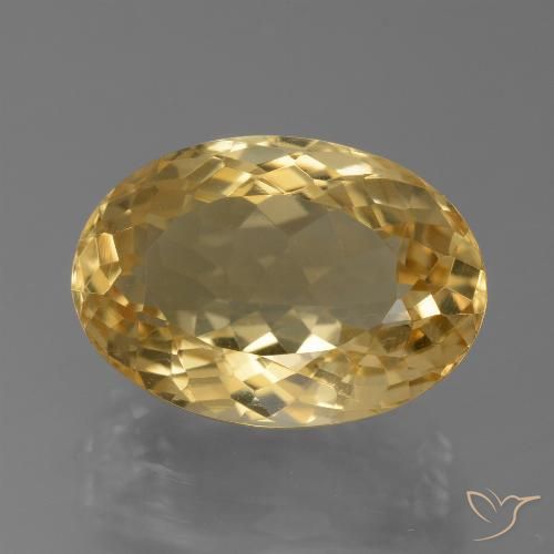8.04ct 자연스러운 골든 오렌지 황수정, 타원형, VVS