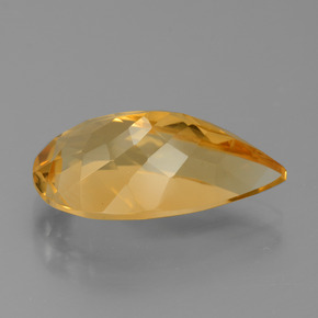 7.46캐럿 천연 다크 골든 시트린, 배 모양, 18.7×10.1 mm, VVS