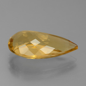 8.90캐럿 천연 골든 시트린, 배 모양, 19.7×10.8 mm, VVS