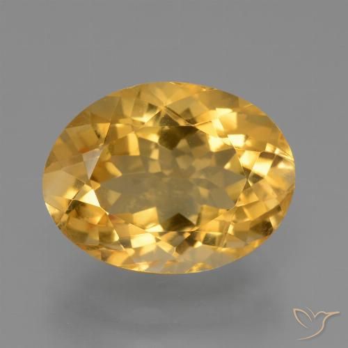 6.57ct 자연스러운 딥 골든 오렌지 황수정, 타원형, VVS-VS