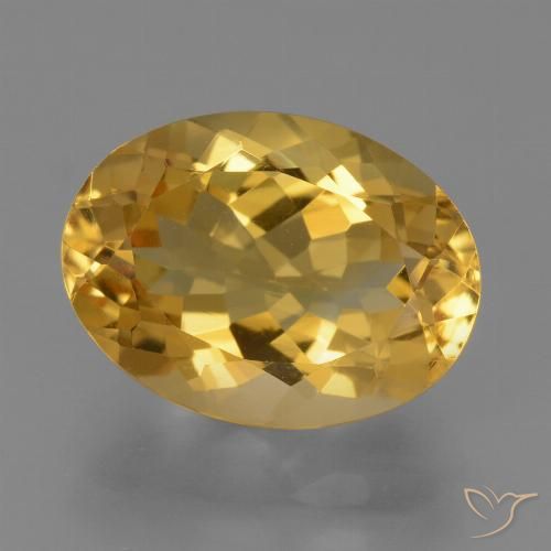 5.12ct 자연스러운 미디엄 다크 골든 황수정, 타원형, VVS