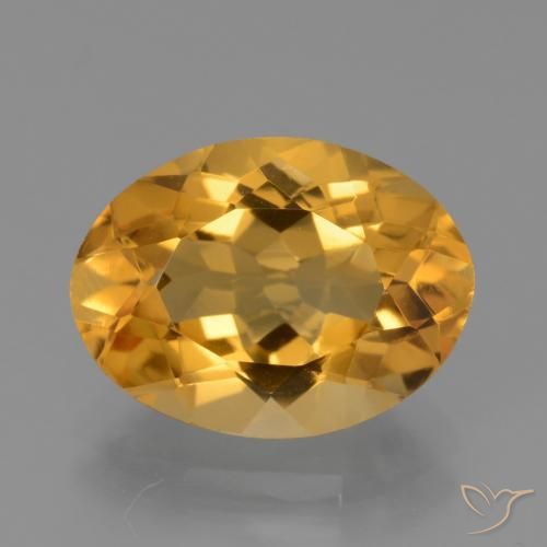 4.43ct 자연스러운 다크 골든 황수정, 타원형, VVS