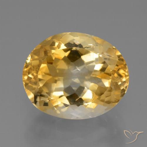 3.90ct 자연스러운 골든 황수정, 타원형, VVS-VS
