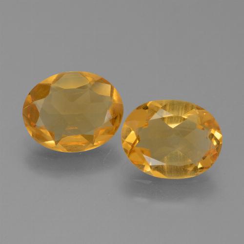 4.75캐럿 천연 미디엄 라이트 오렌지 골드 시트린 보석, 타원형 컷, 9.9×8 mm, VS