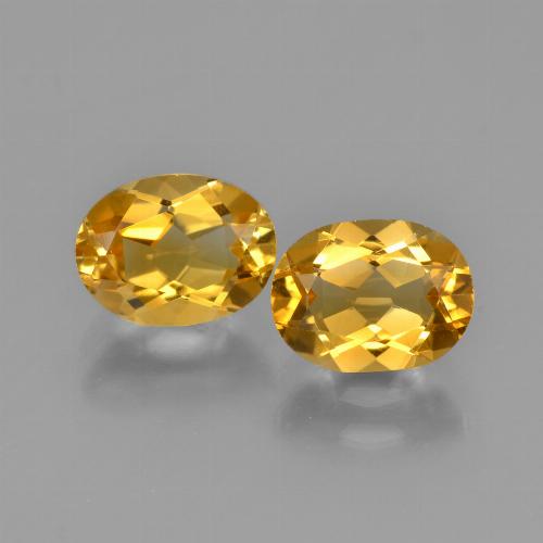 2.33캐럿 천연 딥 골든 오렌지 시트린 보석, 타원형 컷, 8×5.9 mm, VVS