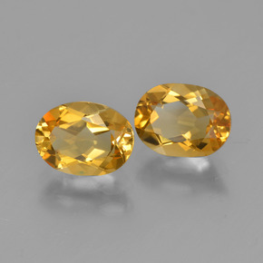 2.33캐럿 천연 딥 골든 오렌지 시트린 보석, 타원형 컷, 8×5.9 mm, VVS