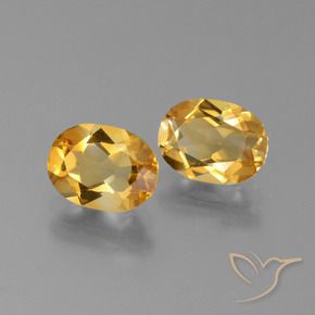 2.35캐럿 천연 딥 골든 오렌지 시트린 보석, 타원형 컷, 8×6.1 mm, VVS