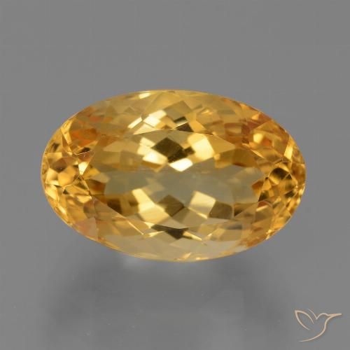 7.38ct 자연스러운 다크 오렌지-골드 황수정, 타원형, VVS
