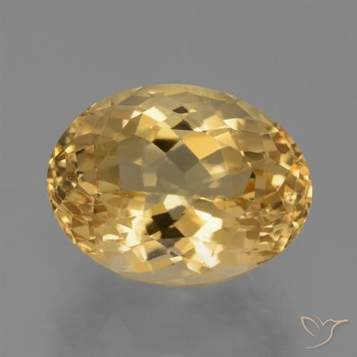 7.31ct 자연스러운 미디엄 다크 골든 황수정, 타원형, VVS